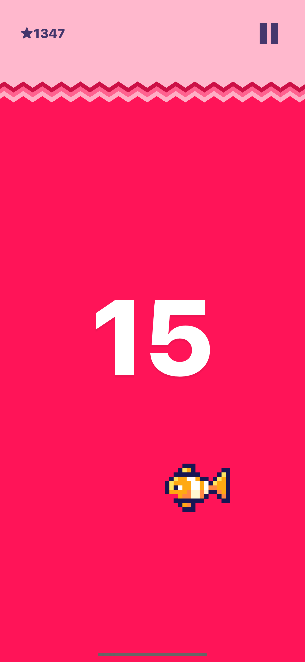 Tappy Color gameplay on a red screen: stop tapping, because tapping while red drops the water level suddenly.